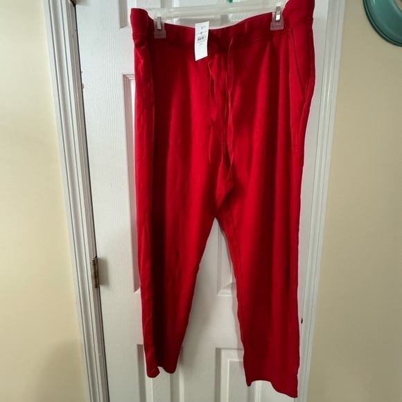 LOFT Vibrant Red Women's Joggers - Picture 1 of 6
